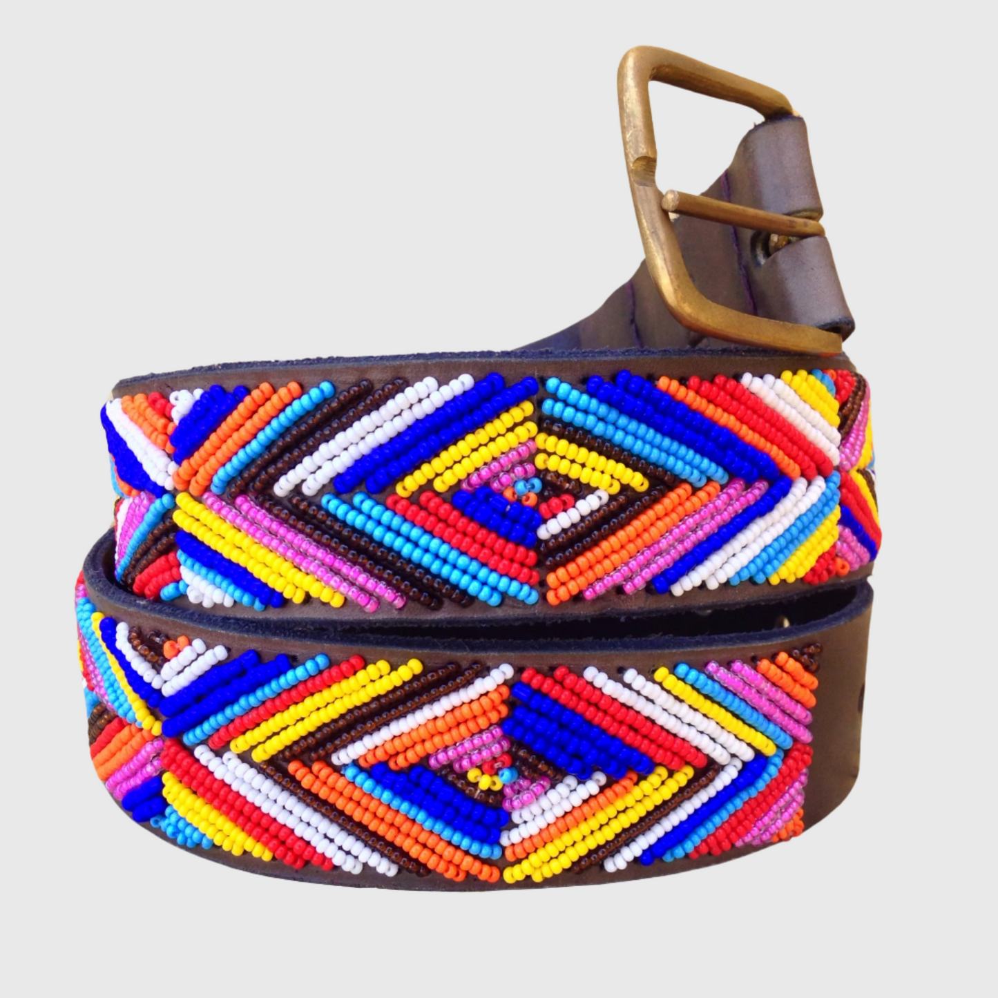 Handcrafted Maasai Belt - Colorful Geometric