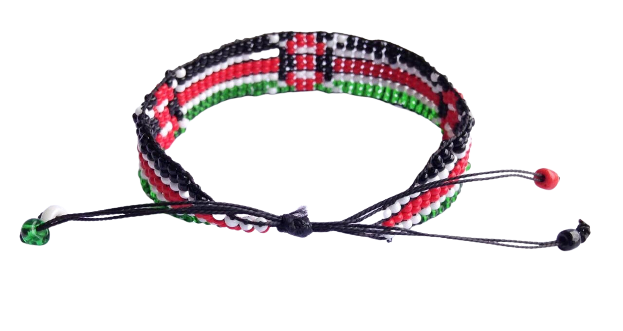 Wrist Band Bracelet Masai Beads Colorful African Unisex Adjustable Made in Kenya
