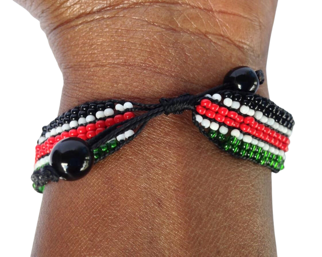 Wrist Band Bracelet Masai Beads Colorful African Unisex Adjustable Kenyan Made 3