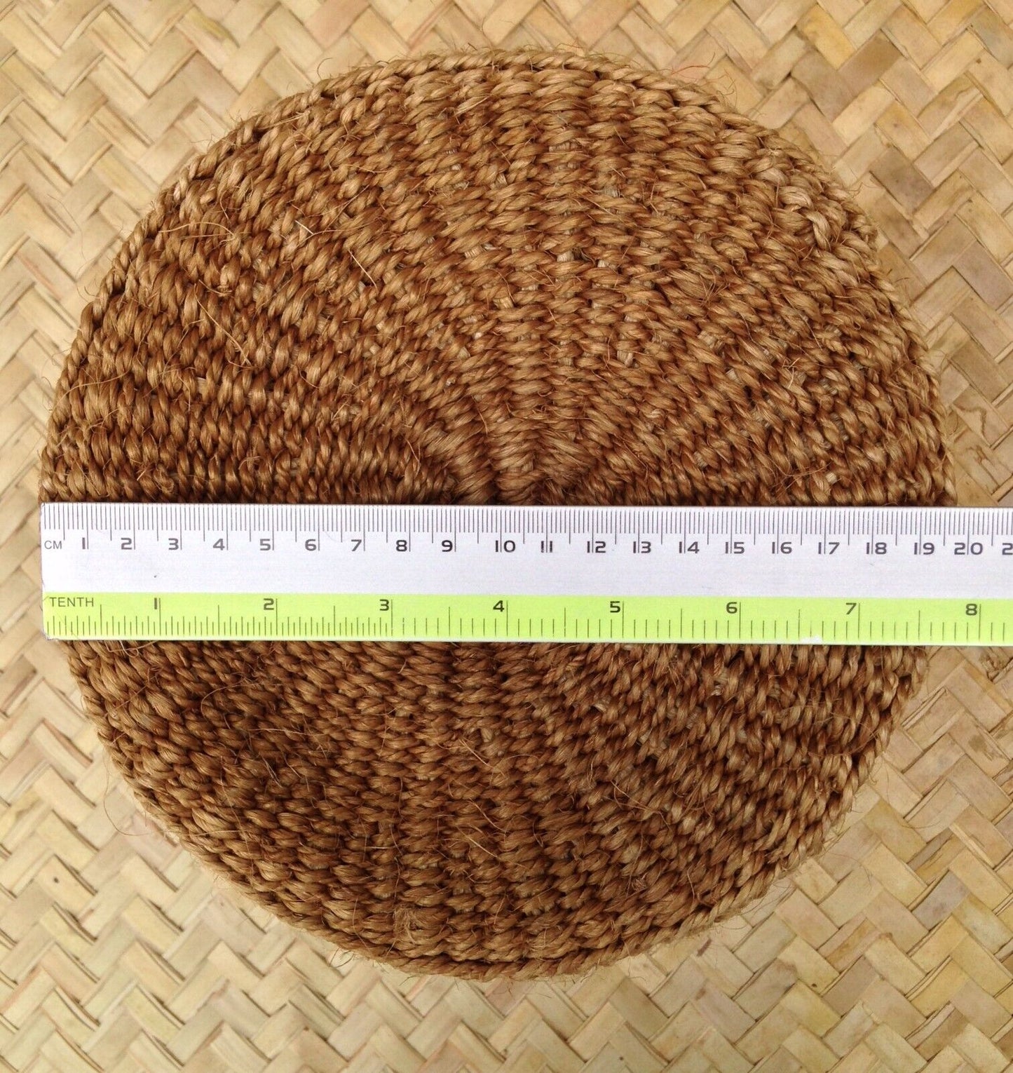 African Kiondo Basket Woven Sisal Storage Planter Kenyan Made Size 8 in /20.3 cm
