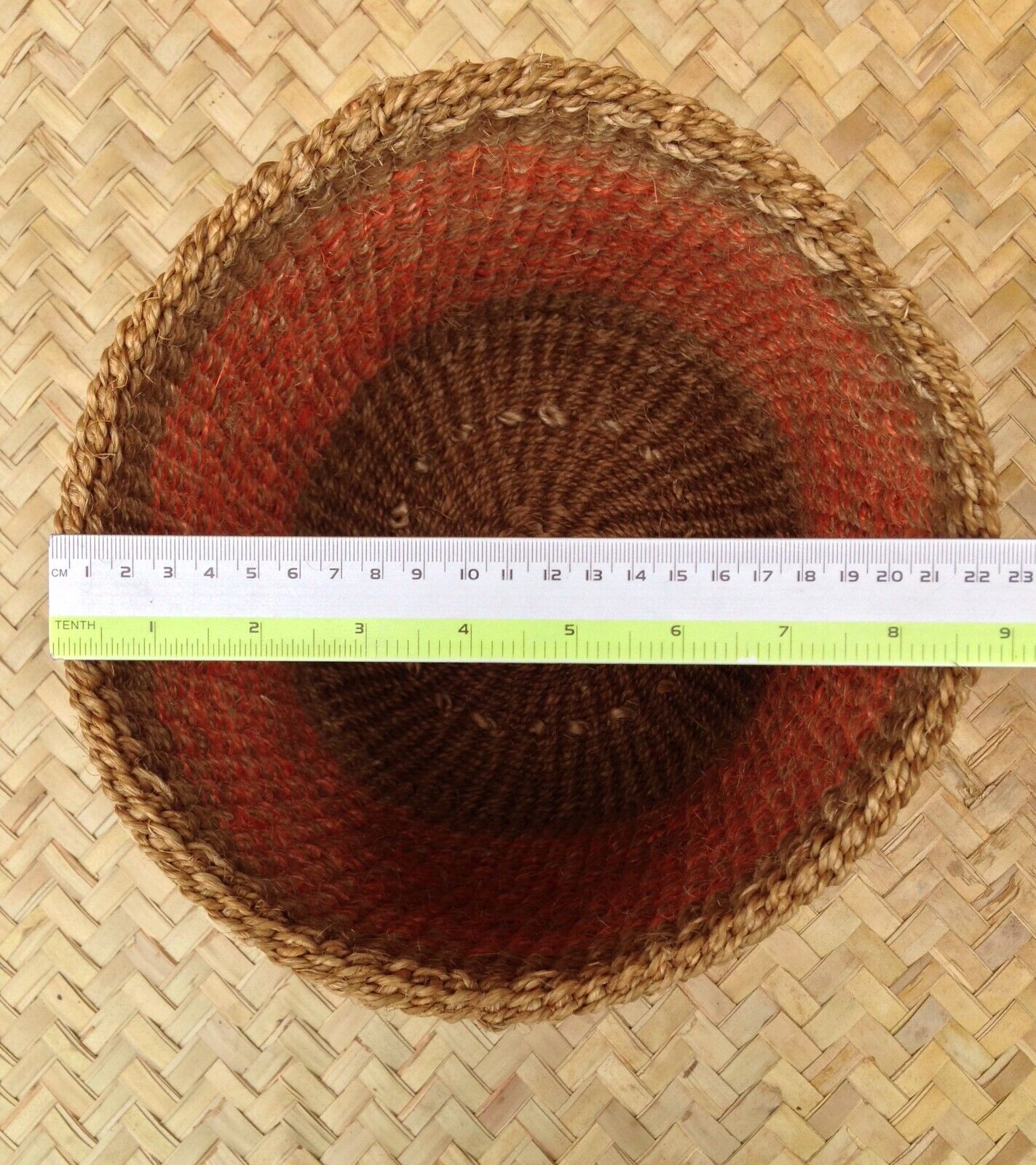 African Kiondo Basket Woven Sisal Storage Planter Kenyan Made Size 8 in /20.3 cm