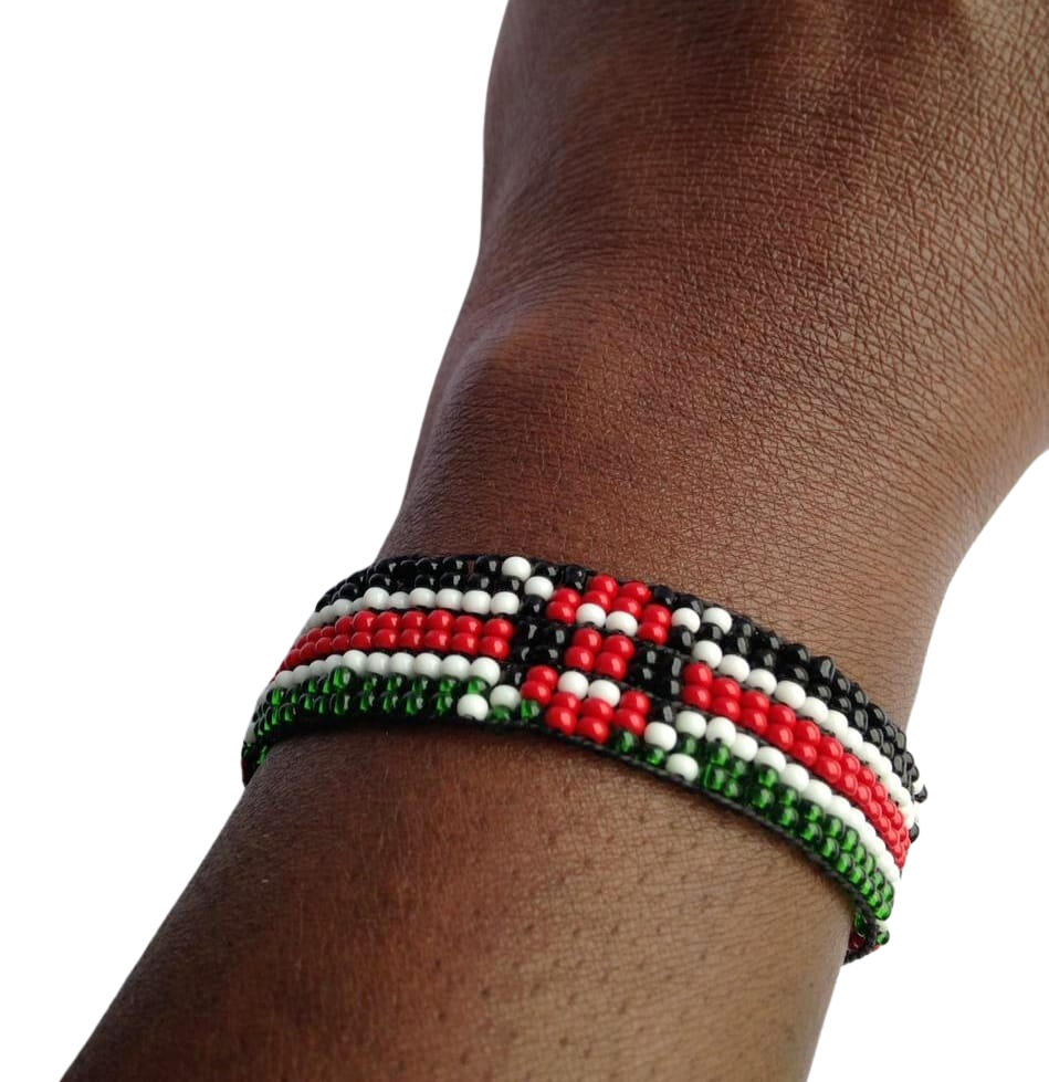 Wrist Band Bracelet Masai Beads Colorful African Unisex Adjustable Made in Kenya