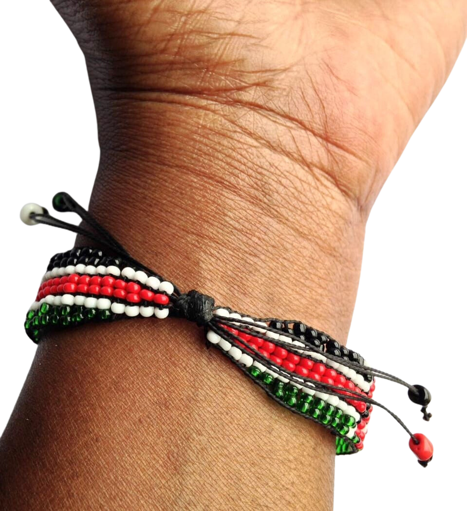 Wrist Band Bracelet Masai Beads Colorful African Unisex Adjustable Made in Kenya