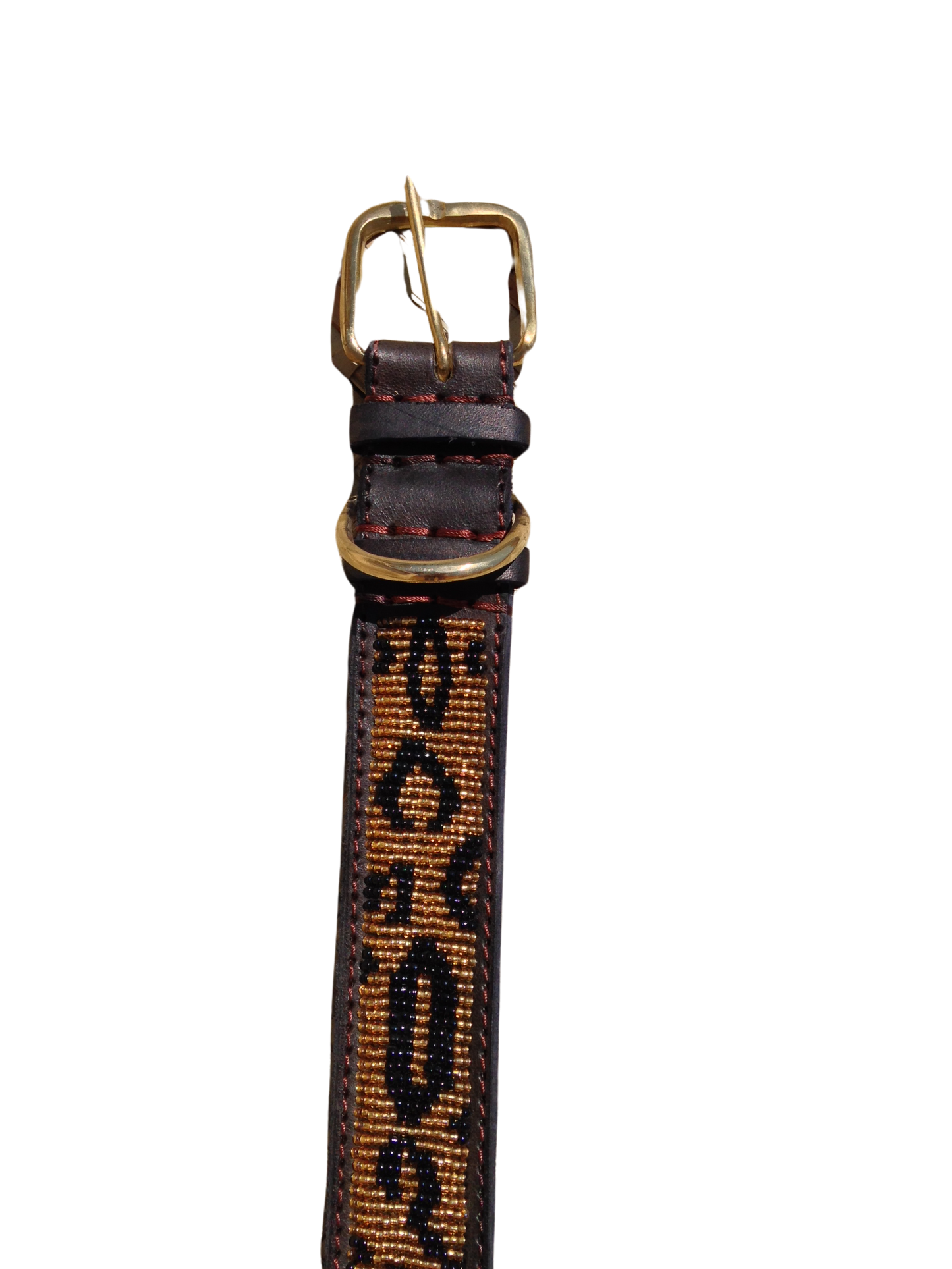 Handcrafted Maasai Dog Collar - Leopard Print