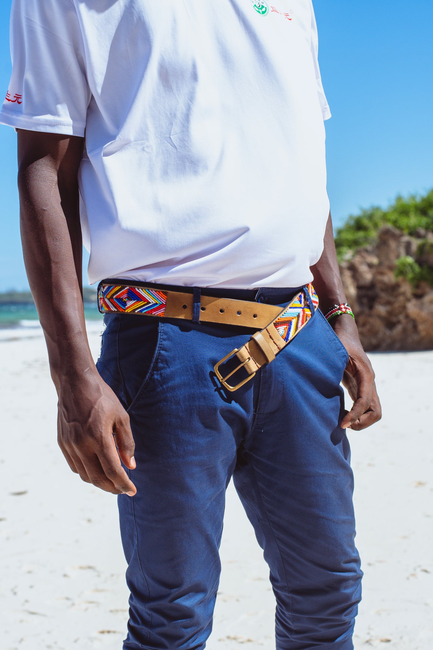 Handcrafted Maasai Belt - Colorful Geometric