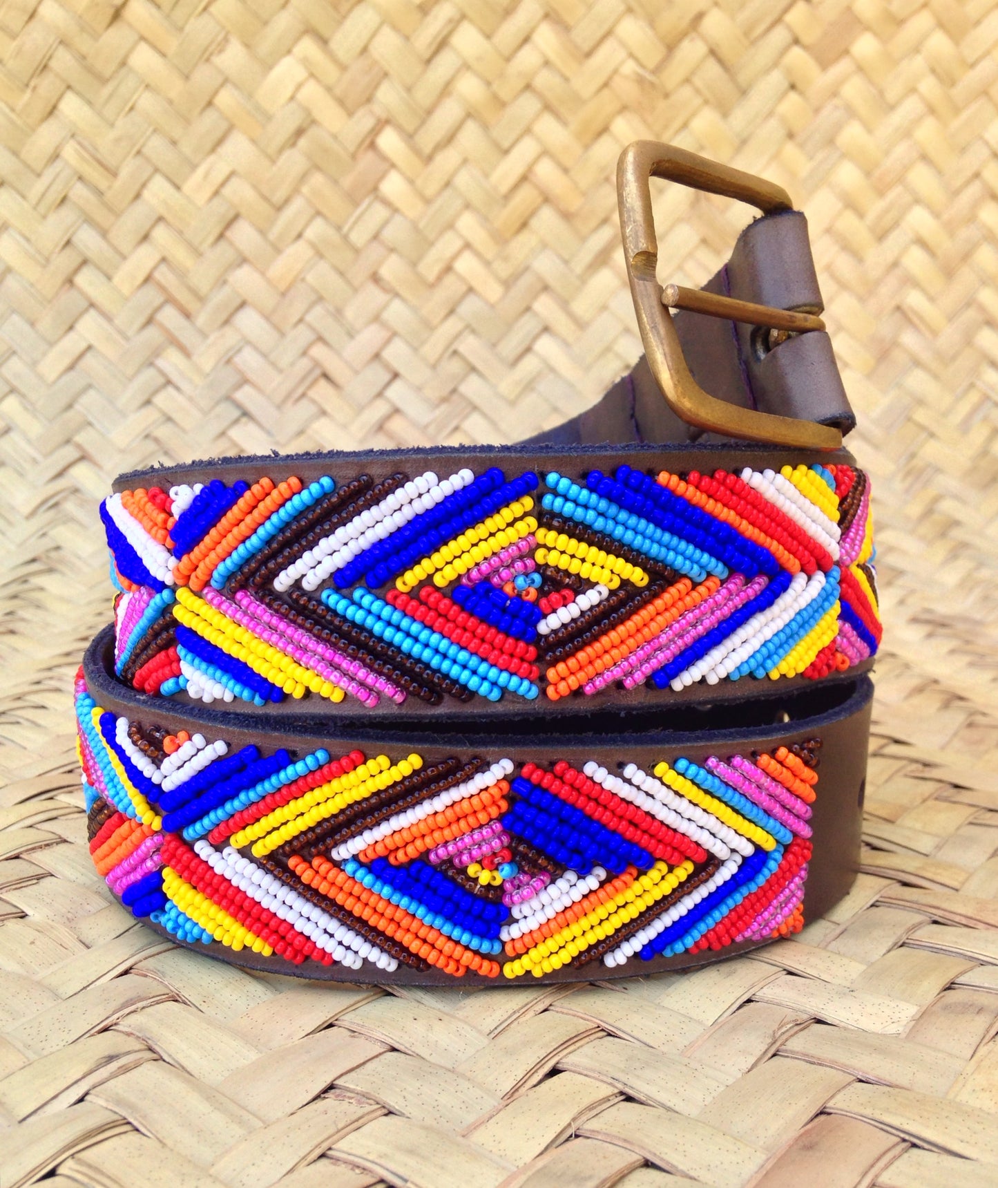 Handcrafted Maasai Belt - Colorful Geometric