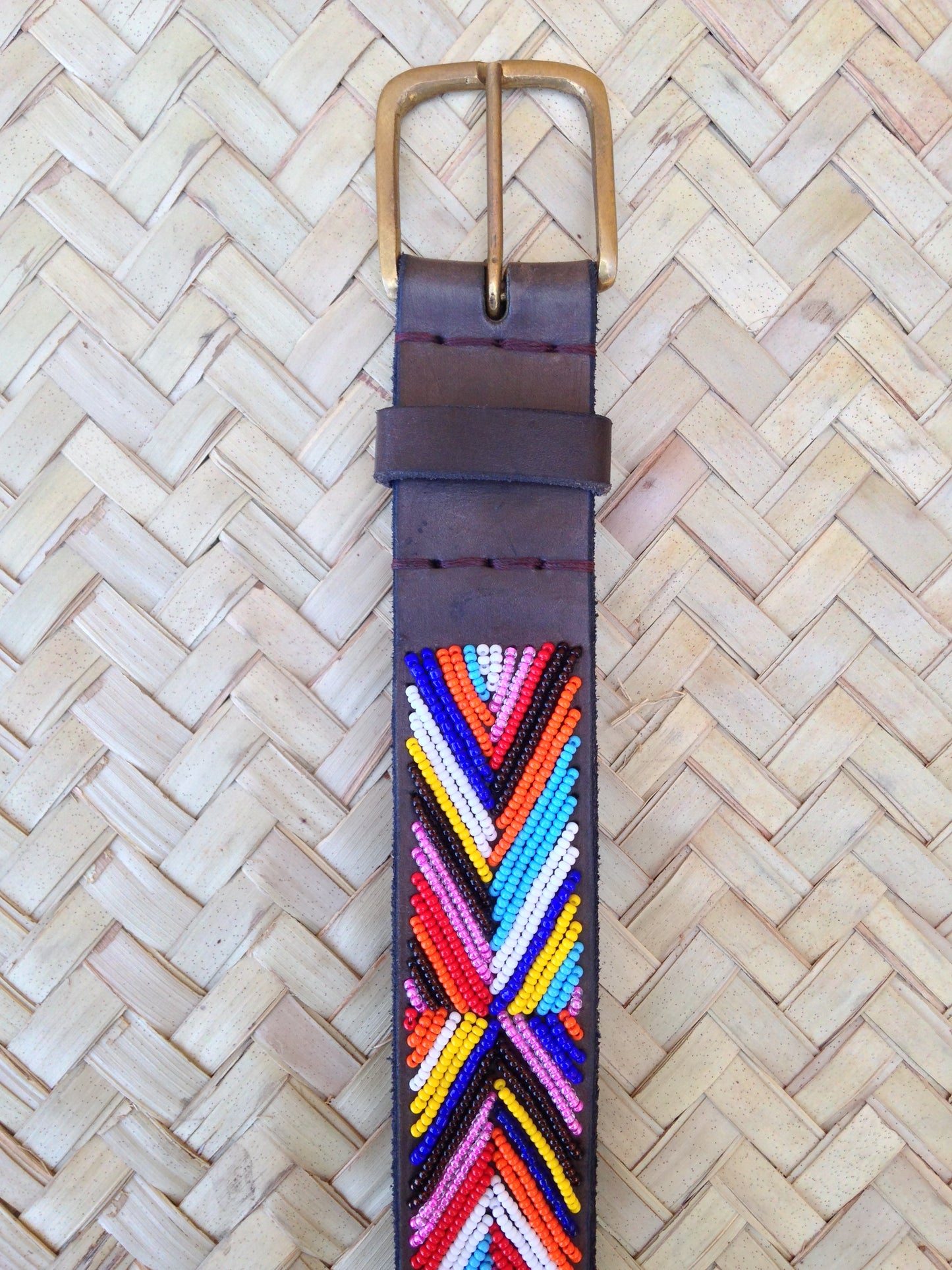 Handcrafted Maasai Belt - Colorful Geometric