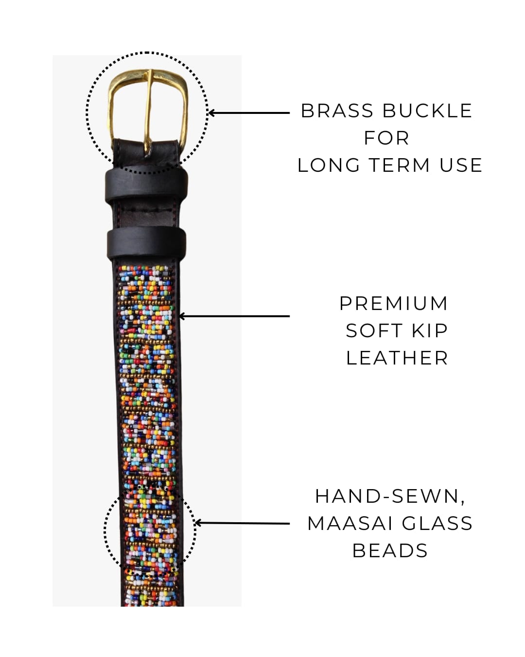 Handcrafted Maasai Belt - Colorful