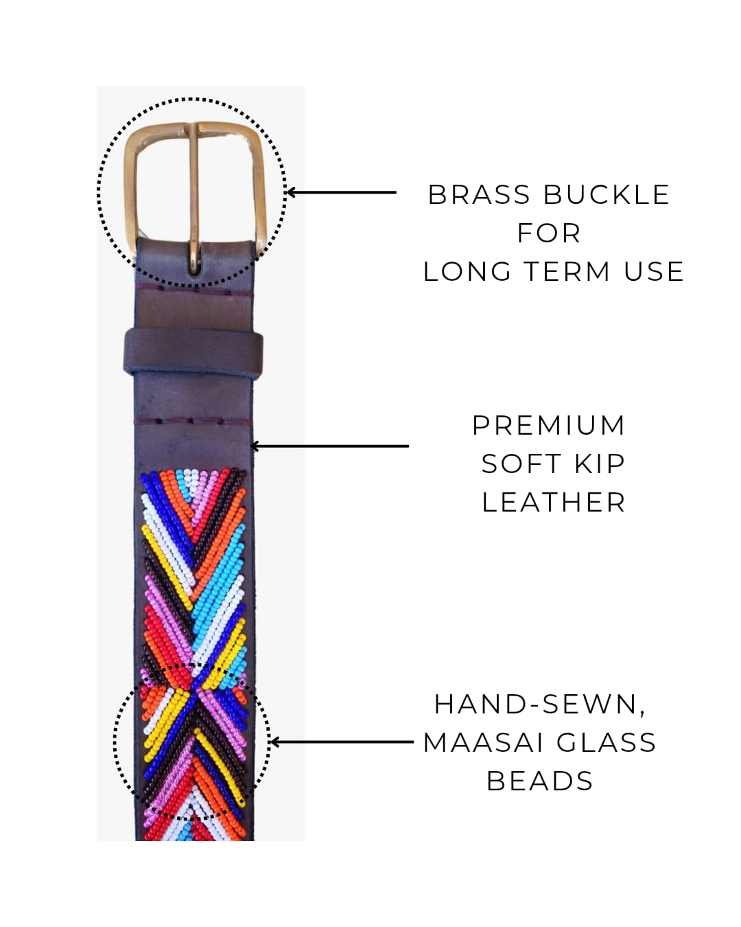 Handcrafted Maasai Belt - Colorful Geometric