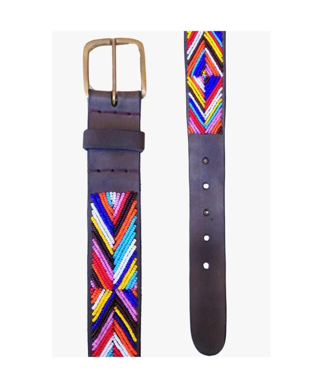 Handcrafted Maasai Belt - Colorful Geometric