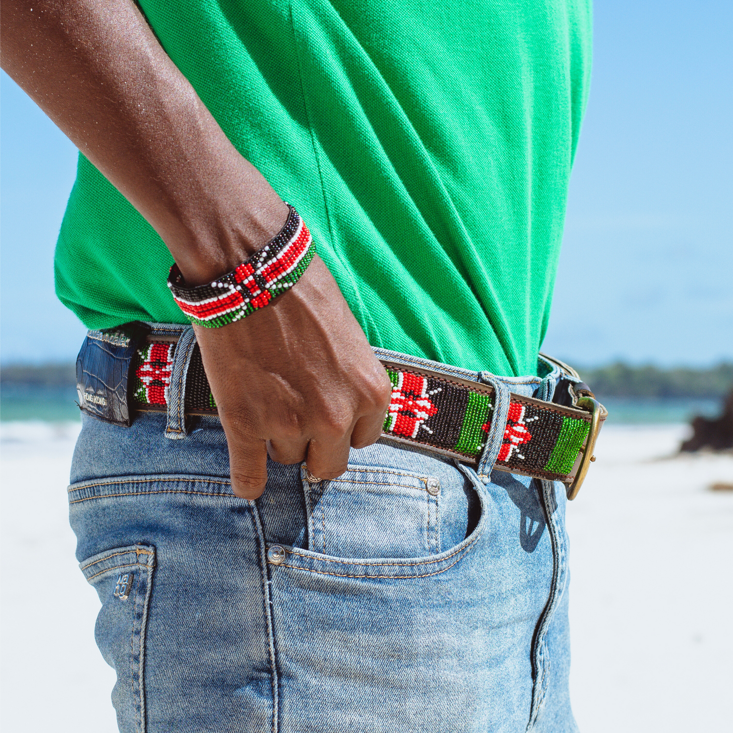 Beaded Leather Belts