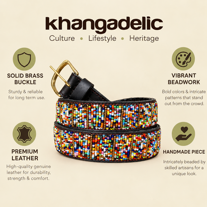Handcrafted Maasai Belt - Multicolor