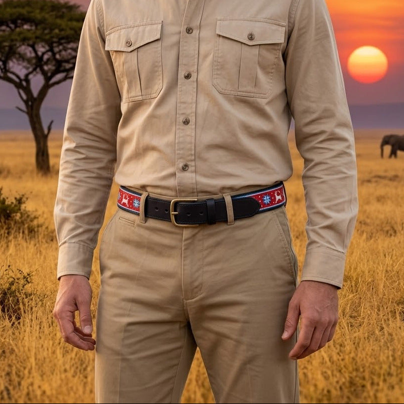 Handcrafted Maasai Belt - Christmas Reindeer