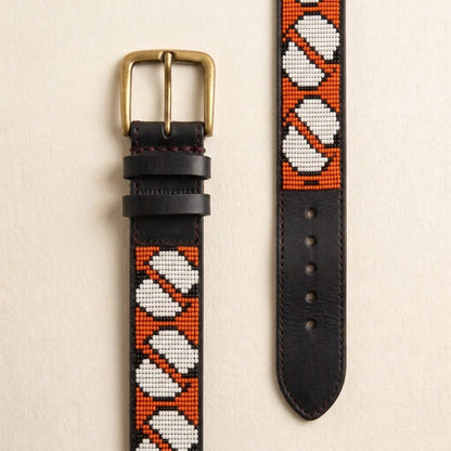 Handcrafted Maasai Belt - Orange Special