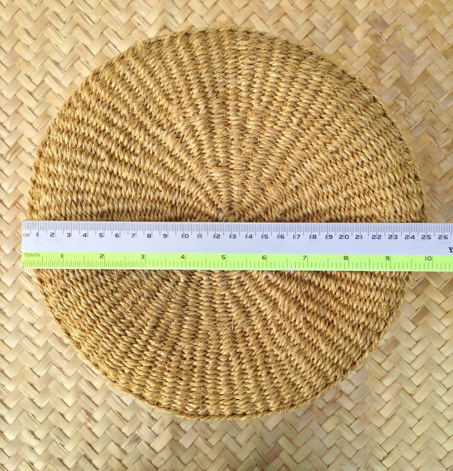 African Kiondo Basket Woven Sisal Storage Planter Kenyan Made Size 10.5 in/ 27cm