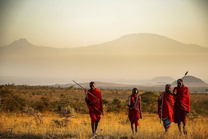 African Masai Maasai Shuka Blanket Shawl Scarf Sarong Kimono 59x79" Kenya Red