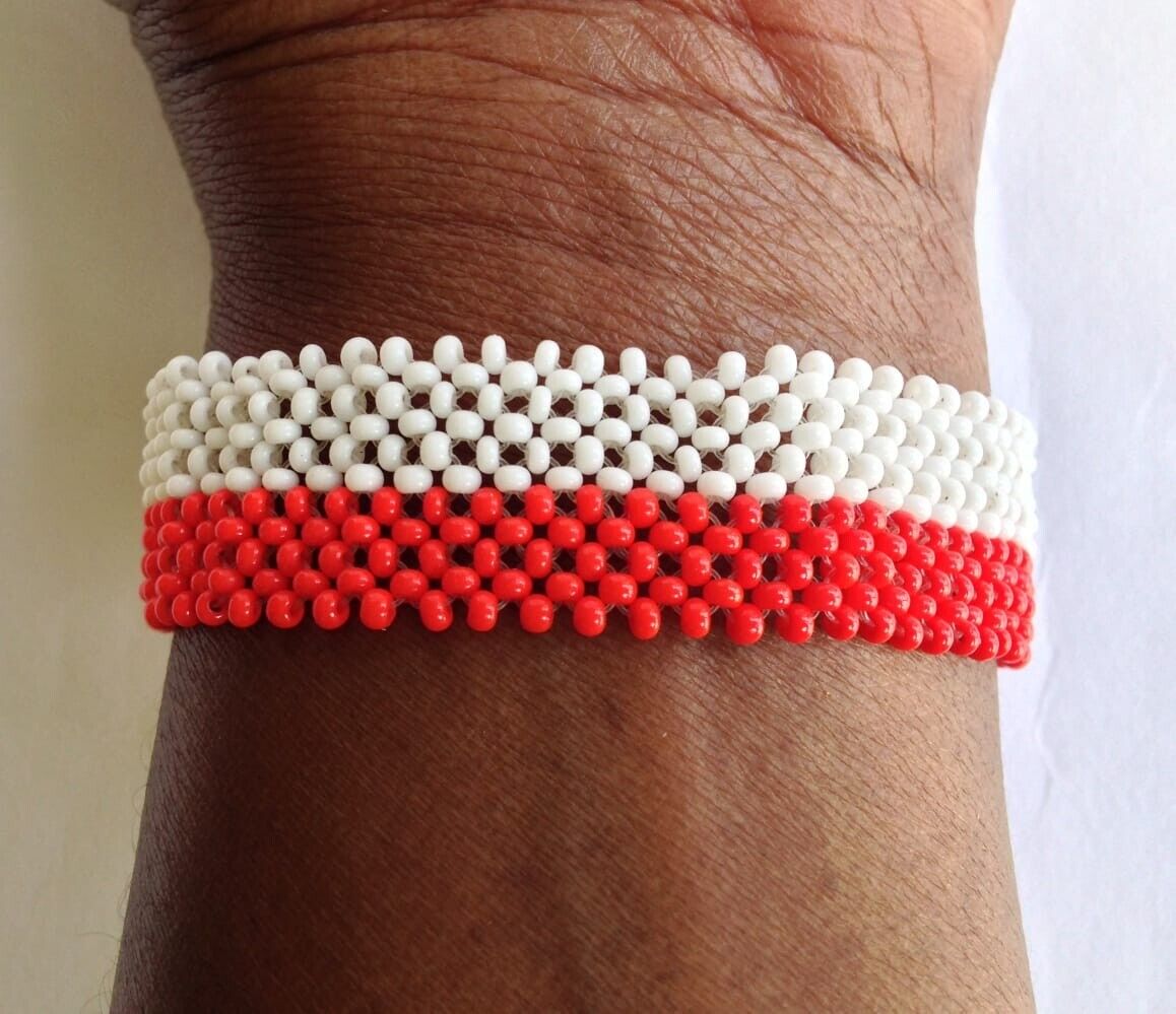 Wrist Band Bracelet Poland National Flag FIFA World Cup Fan Men Large 8" 20.3cm