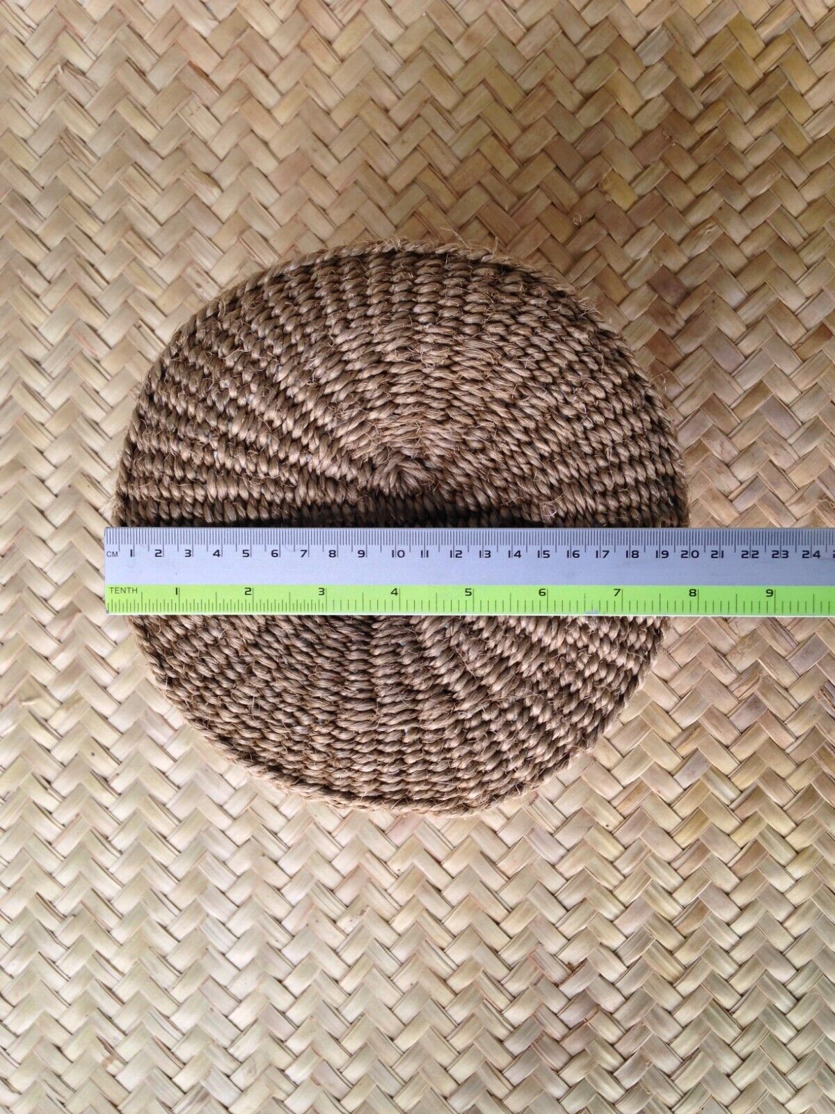 African Kiondo Basket Woven Sisal Storage Planter Kenyan Made Size 8 in /20.3 cm