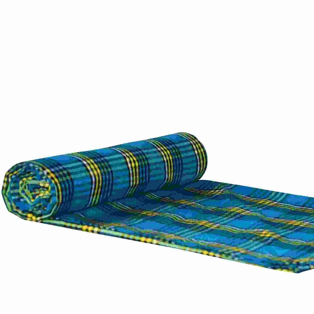 African Masai Maasai Shuka Blanket Shawl Scarf Sarong Kimono 59x79" Kenya Blue