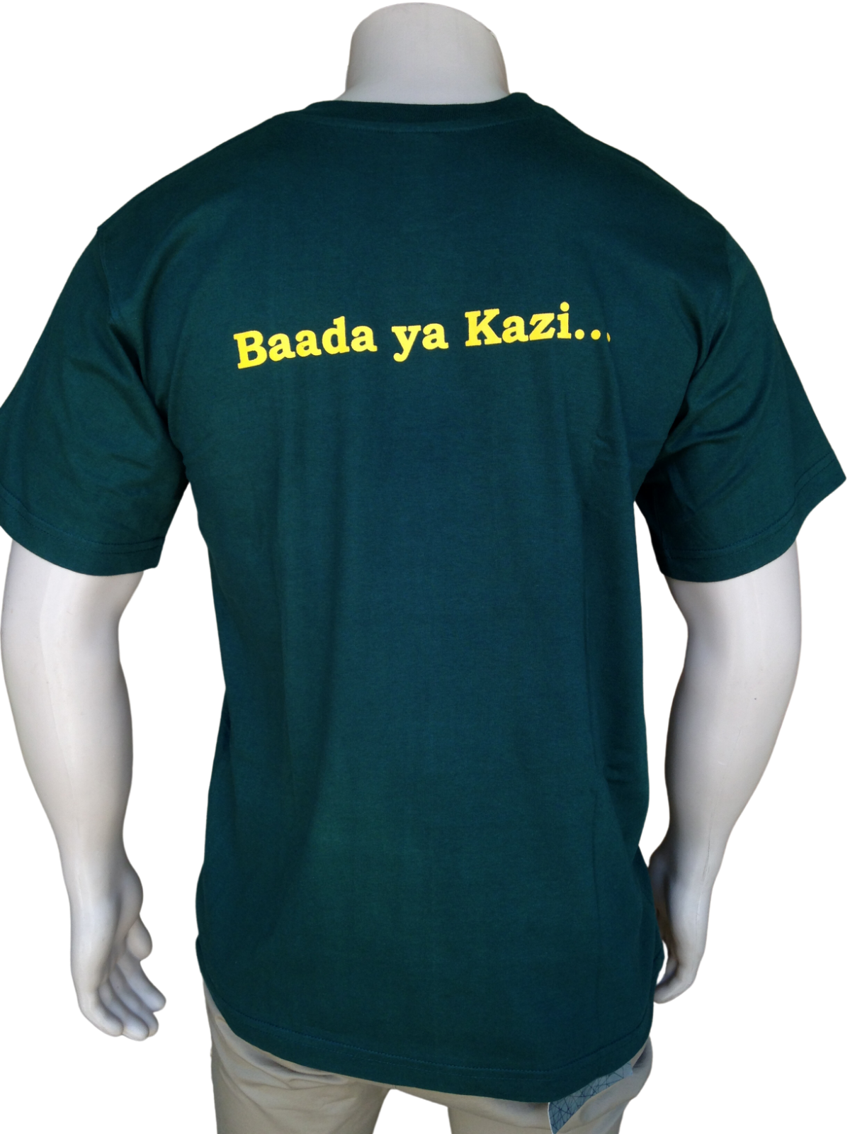 Cotton T-shirt Tusker Beer Print Comfortable Round Neck Green Unisex Kenyan Made