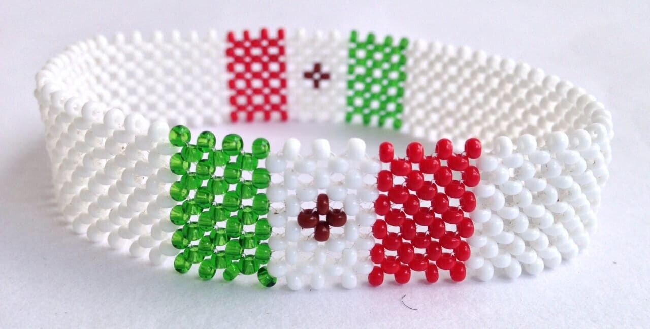 Wrist Band Bracelet Mexico National Flag FIFA World Cup Fan Men Large 8" 20.3cm