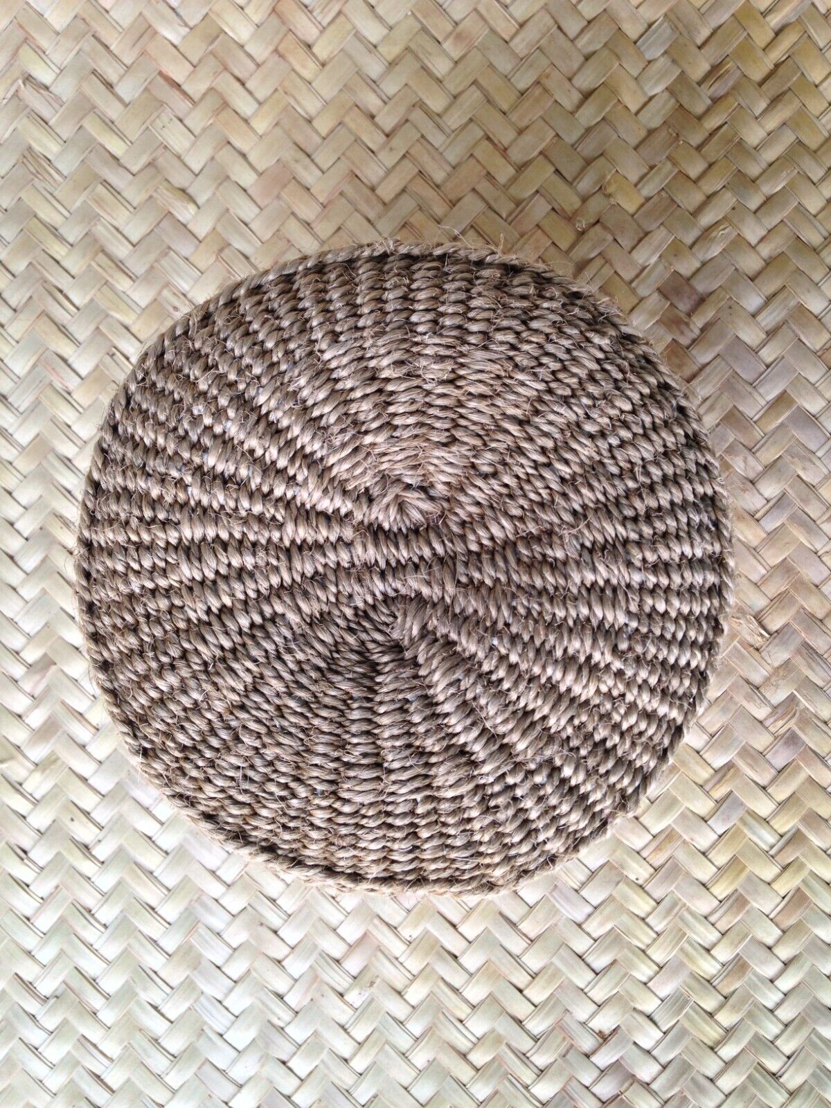 African Kiondo Basket Woven Sisal Storage Planter Kenyan Made Size 8 in /20.3 cm