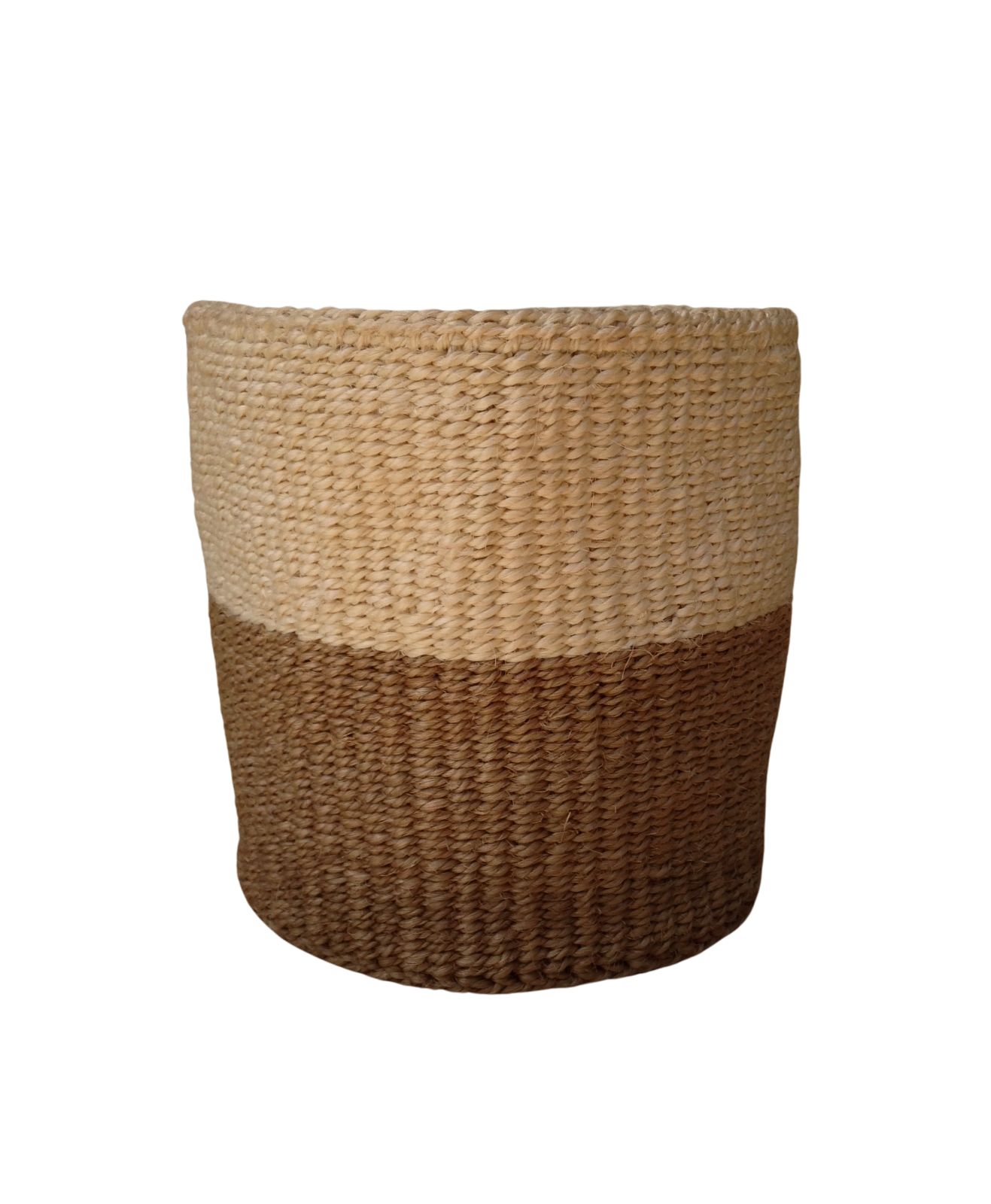 African Kiondo Basket Woven Sisal Storage Planter Kenyan Made Size 8 in /20.3 cm