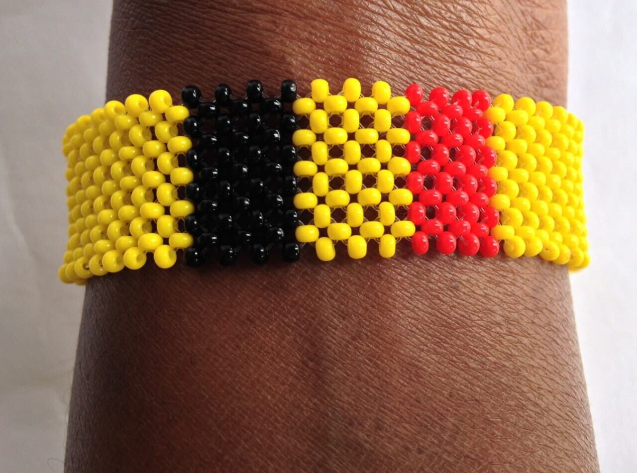 Wrist Band Bracelet Belgium National Flag FIFA World Cup Fan Men Large 8" 20.3cm