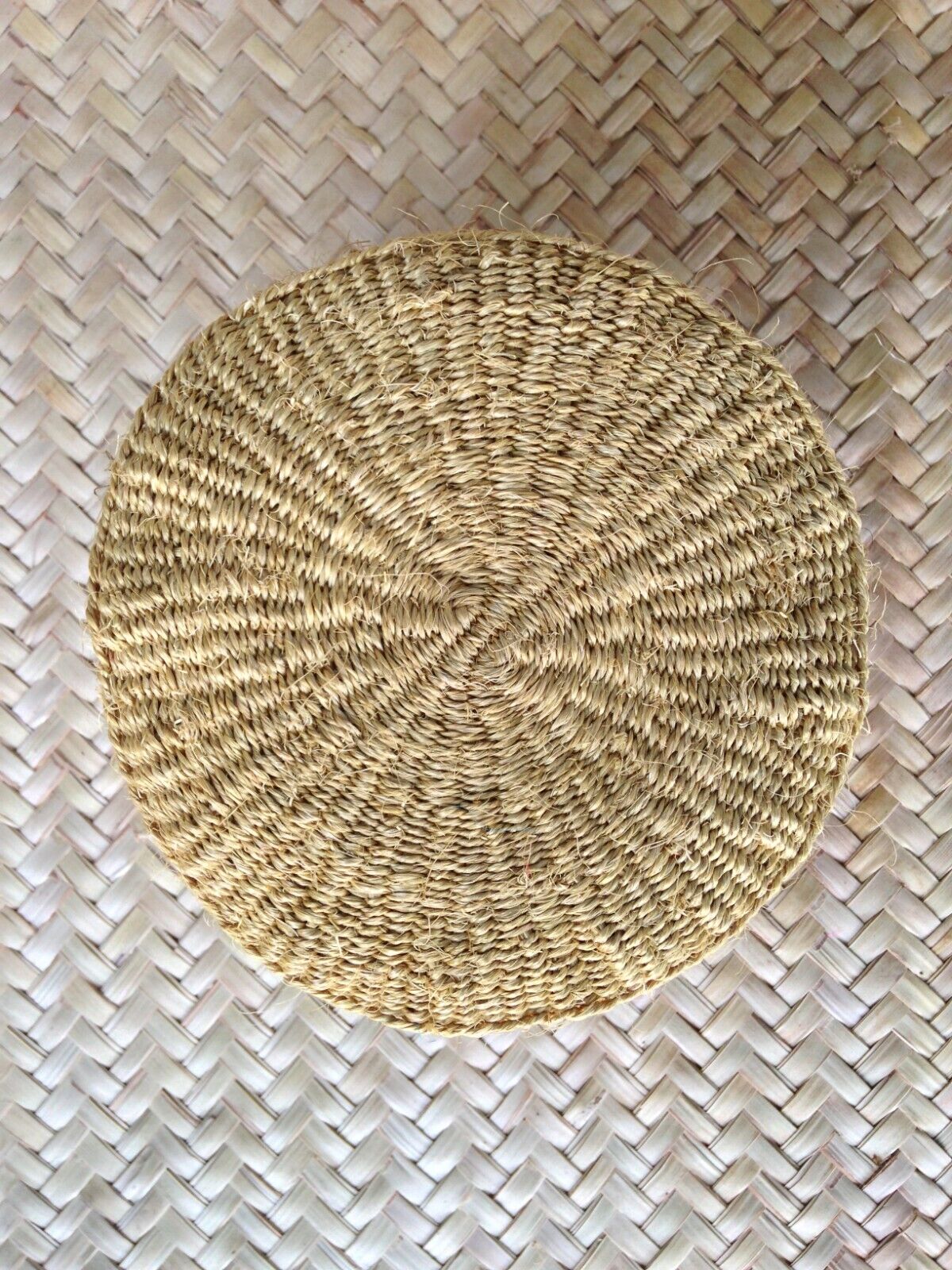 African Kiondo Basket Woven Sisal Storage Planter Kenyan Made Size 8 in /20.3 cm