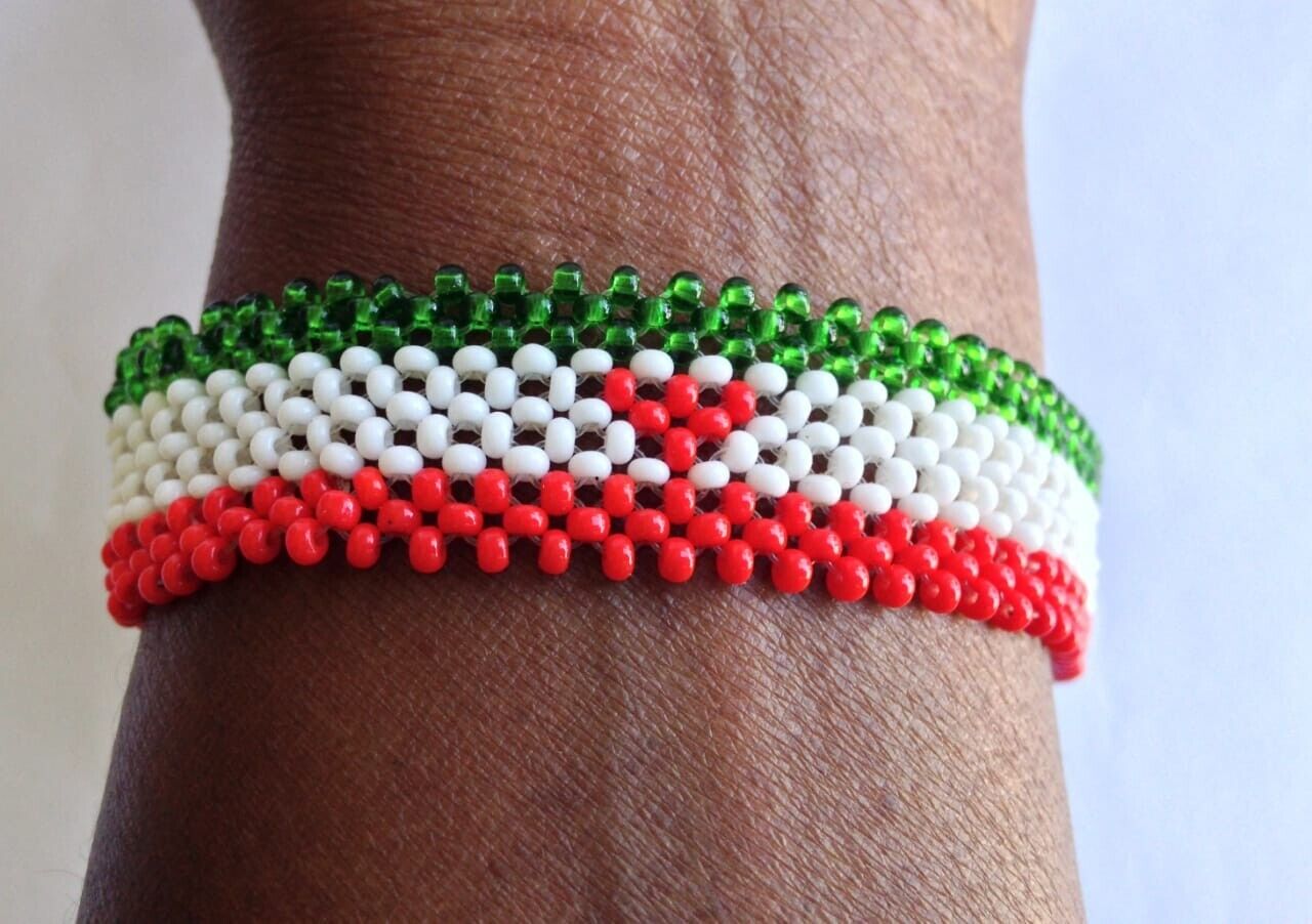 Wrist Band Bracelet Iran National Flag FIFA World Cup Fan Men Large 8" (20.3cm)