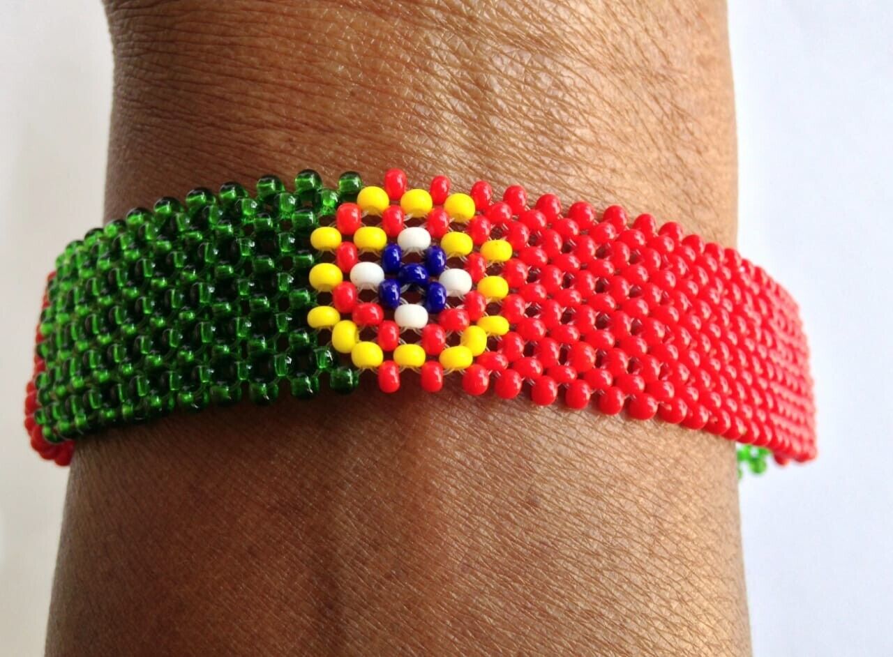 Wrist Band Bracelet Portugal National Flag FIFA World Cup Fan Men L 8" (20.3cm)