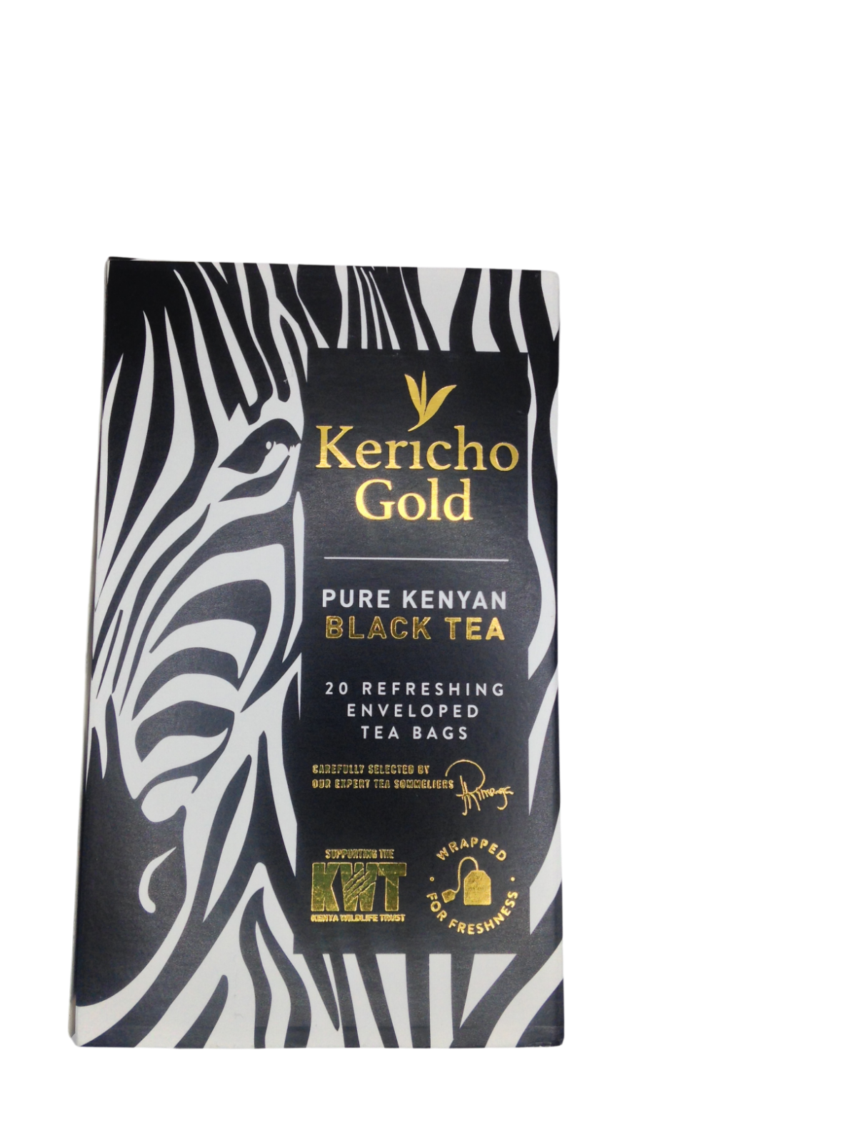 Kericho Gold Premium Black Pure Kenya Tea Bags 20 Pieces Enveloped Fairtrade