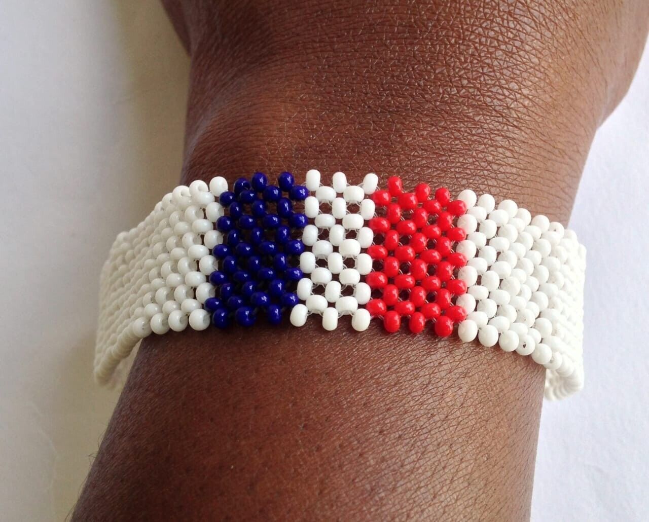 Wrist Band Bracelet France National Flag FIFA World Cup Fan Men Large 8" 20.3cm