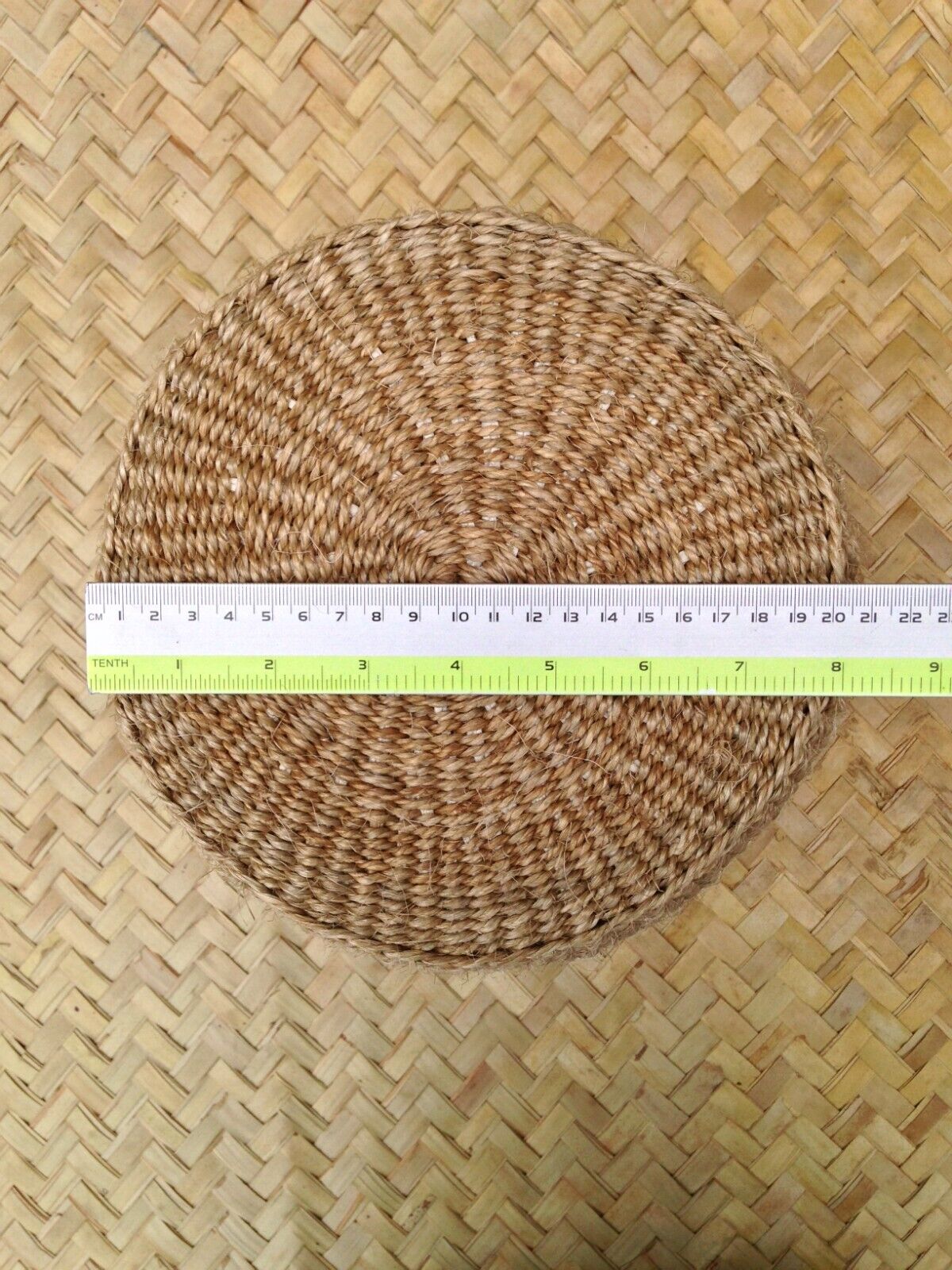 African Kiondo Basket Woven Sisal Storage Planter Kenyan Made Size 8 in /20.3 cm