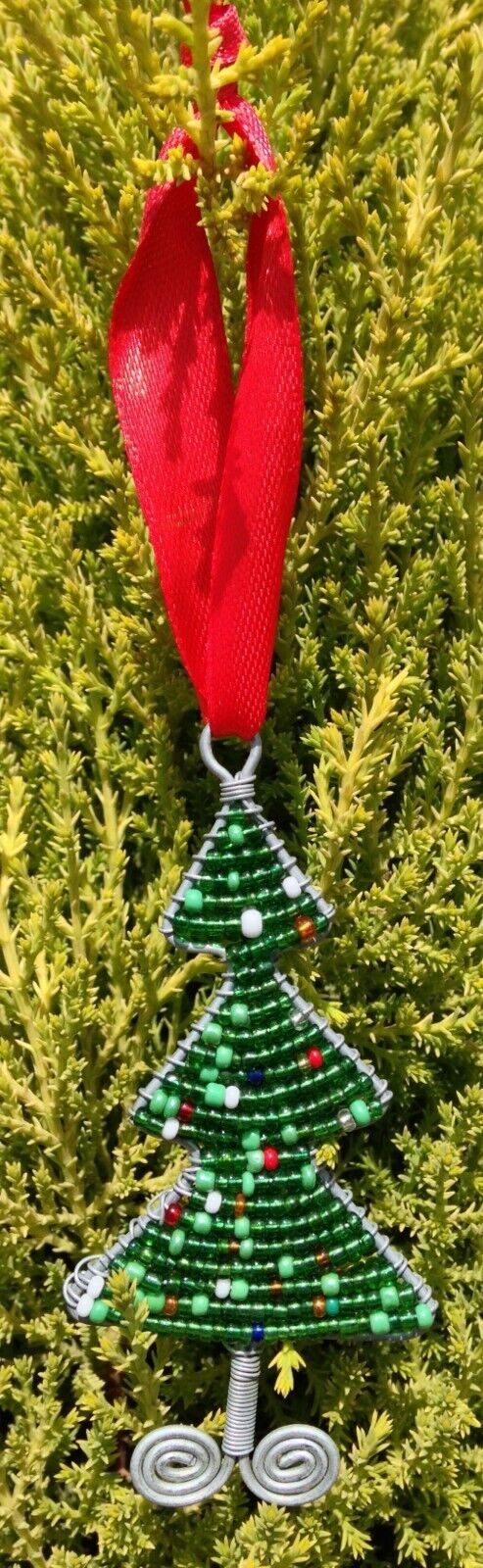 Christmas Ornaments Christmas Tree Hanging Decorations Pendant-Iron Glass Beads