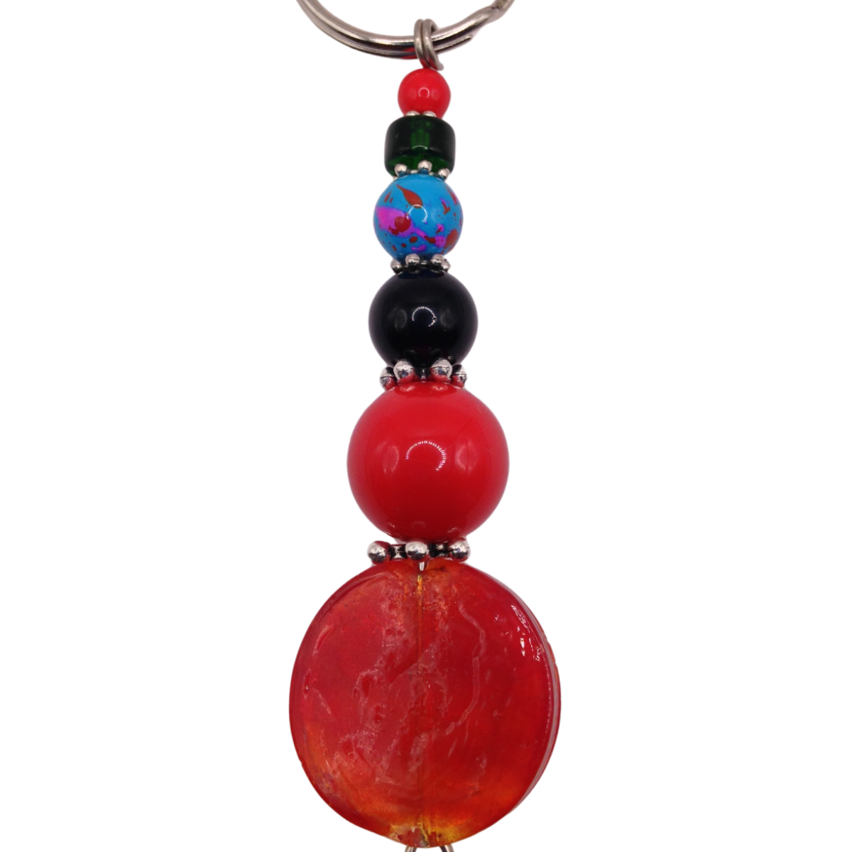 African Hand-Crafted Ethnic Colorful Masai Beaded Keychain Keyring Made in Kenya