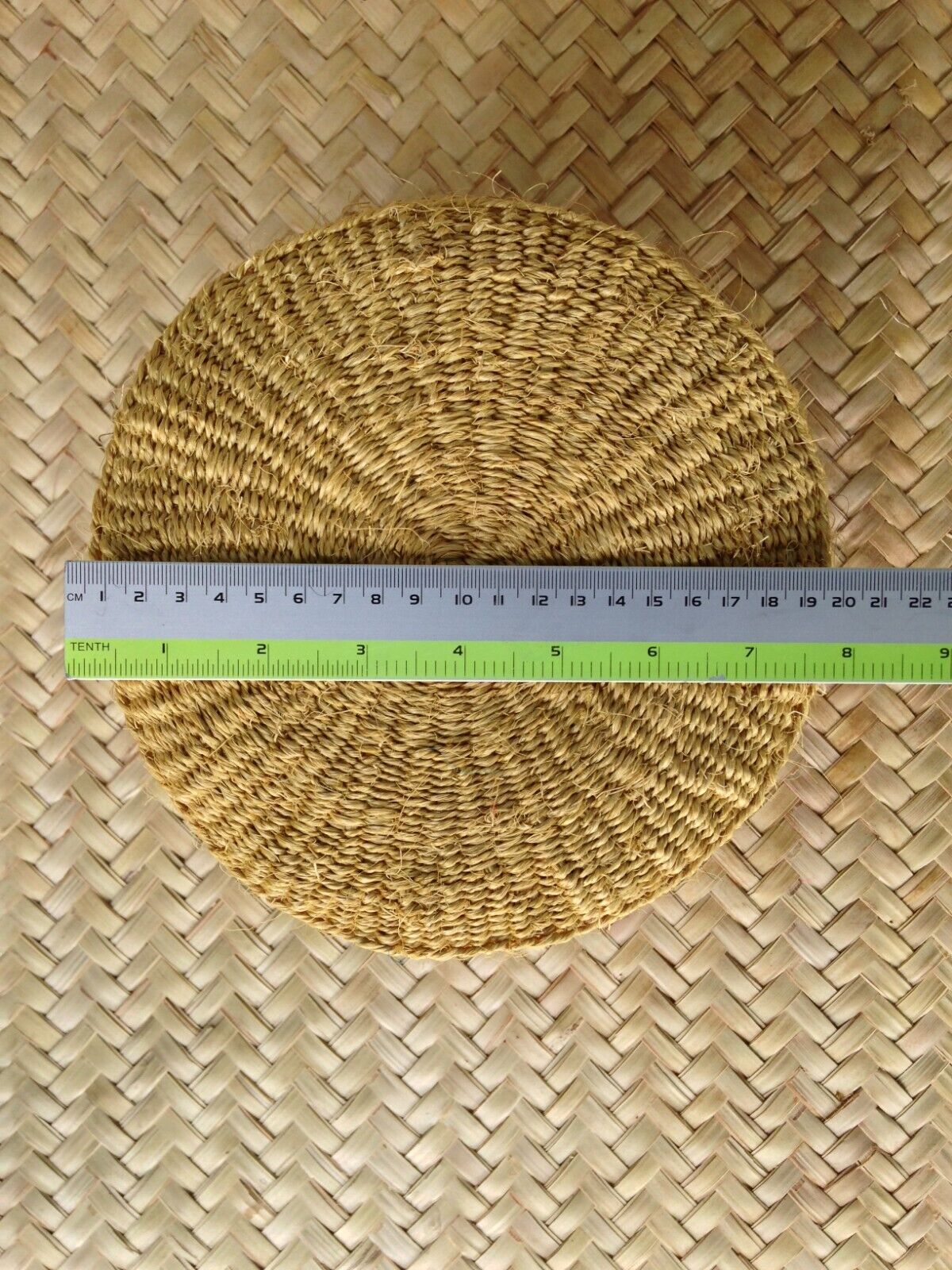 African Kiondo Basket Woven Sisal Storage Planter Kenyan Made Size 8 in /20.3 cm