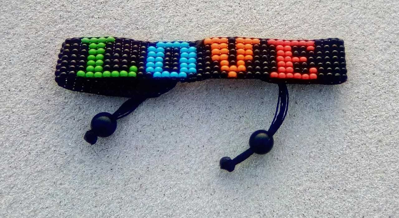 Wrist Band Bracelet Masai Beads Colorful African Unisex Adjustable Made in Kenya