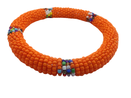 Wrist Band Bracelet Masai Beads Colorful African Unisex One Size Made in Kenya