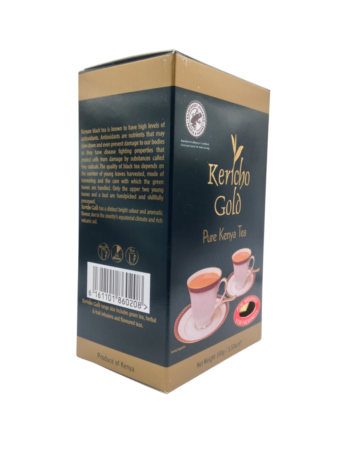 Kericho Gold Premium Black Pure Kenya Tea Leaves 100 g Fairtrade