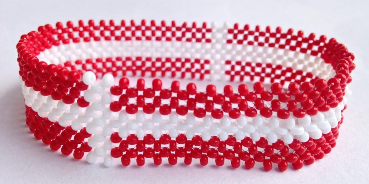 Wrist Band Bracelet Denmark National Flag FIFA World Cup Fan Men Large 8" 20.3cm