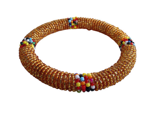 Wrist Band Bracelet Masai Beads Colorful African Unisex One Size Made in Kenya