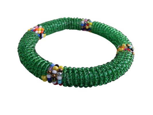 Wrist Band Bracelet Masai Beads Colorful African Unisex One Size Made in Kenya