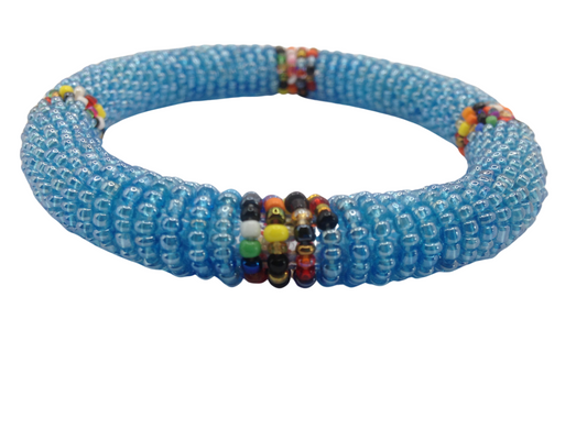 Wrist Band Bracelet Masai Beads Colorful African Unisex One Size Made in Kenya