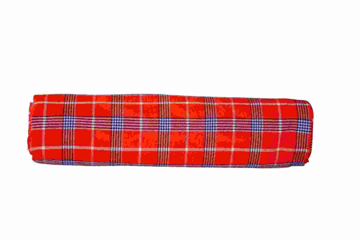 African Masai Maasai Shuka Blanket Shawl Scarf Sarong Kimono 59x79" Kenya Red