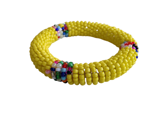 Wrist Band Bracelet Masai Beads Colorful African Unisex One Size Made in Kenya