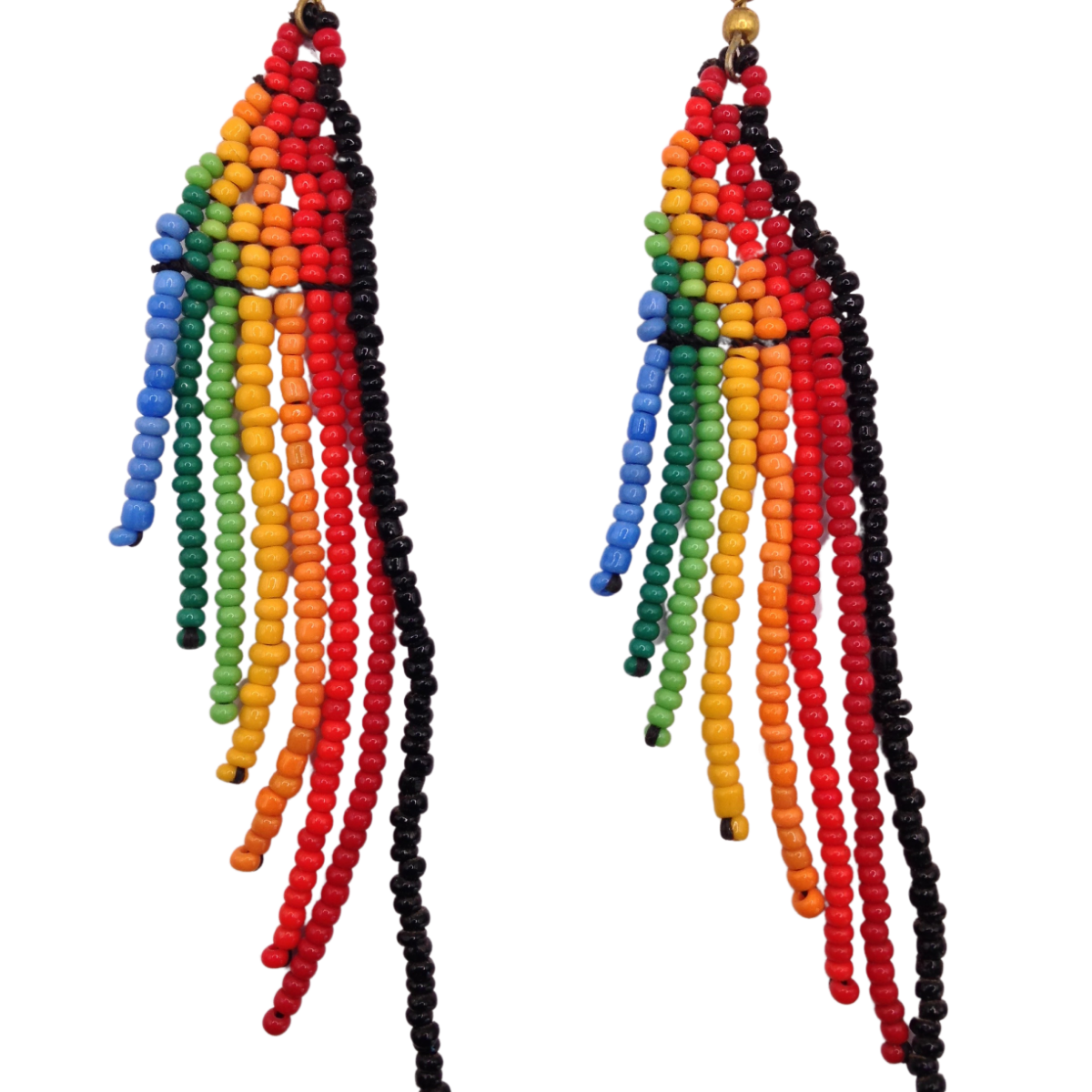 African Kenyan Hand-Crafted Ethnic Jewelry Colorful Masai Glass Beaded Earrings