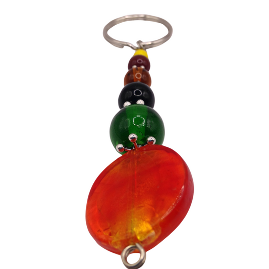 African Hand-Crafted Ethnic Colorful Masai Beaded Keychain Keyring Made in Kenya