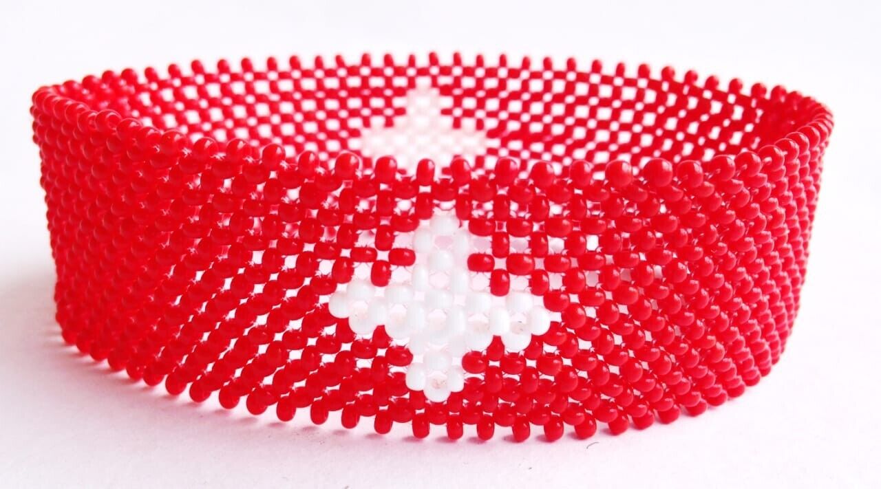 Wrist Band Bracelet Switzerland National Flag FIFA World Cup Fan Men L 8" 20.3cm