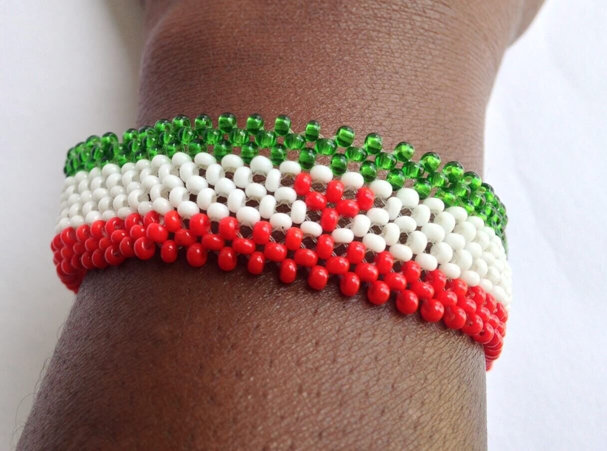 Wrist Band Bracelet Iran National Flag FIFA World Cup Fan Men Large 8" (20.3cm)